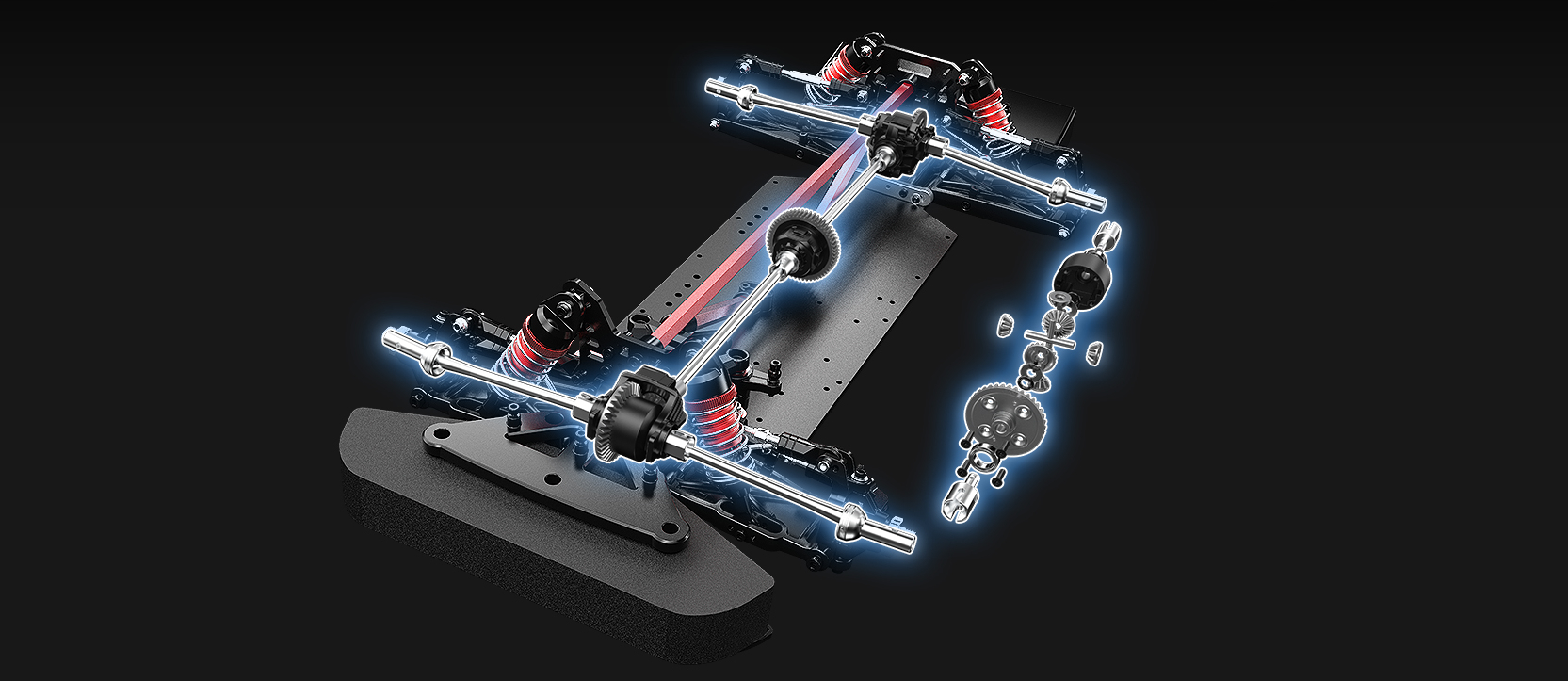 Hyper Go Citroen C3 WRC 1:7 - Chassis