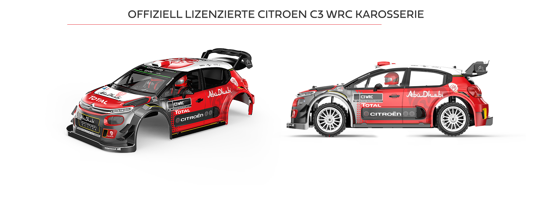 Hyper Go Citroen C3 WRC 1:7 - lizensierte Karosserie