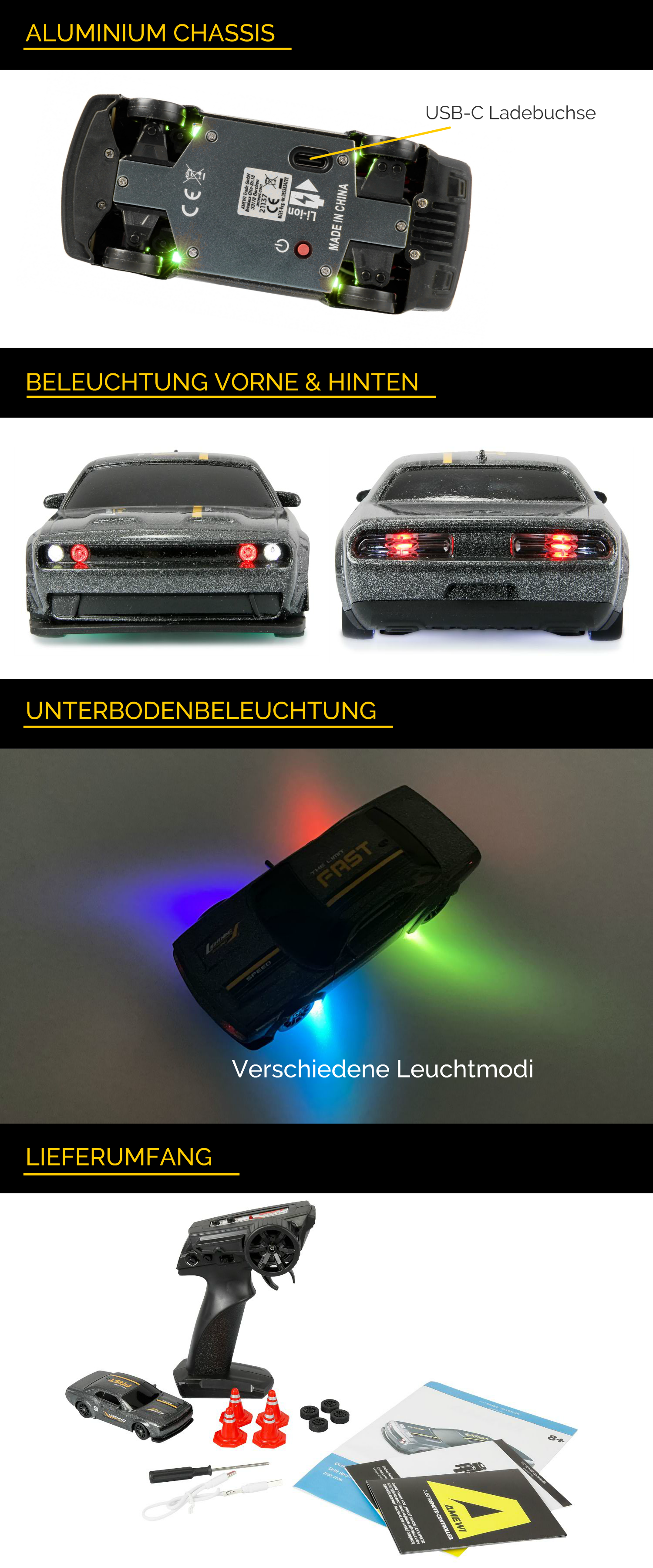 21137 - Amewi Drift Muscle Car - Features