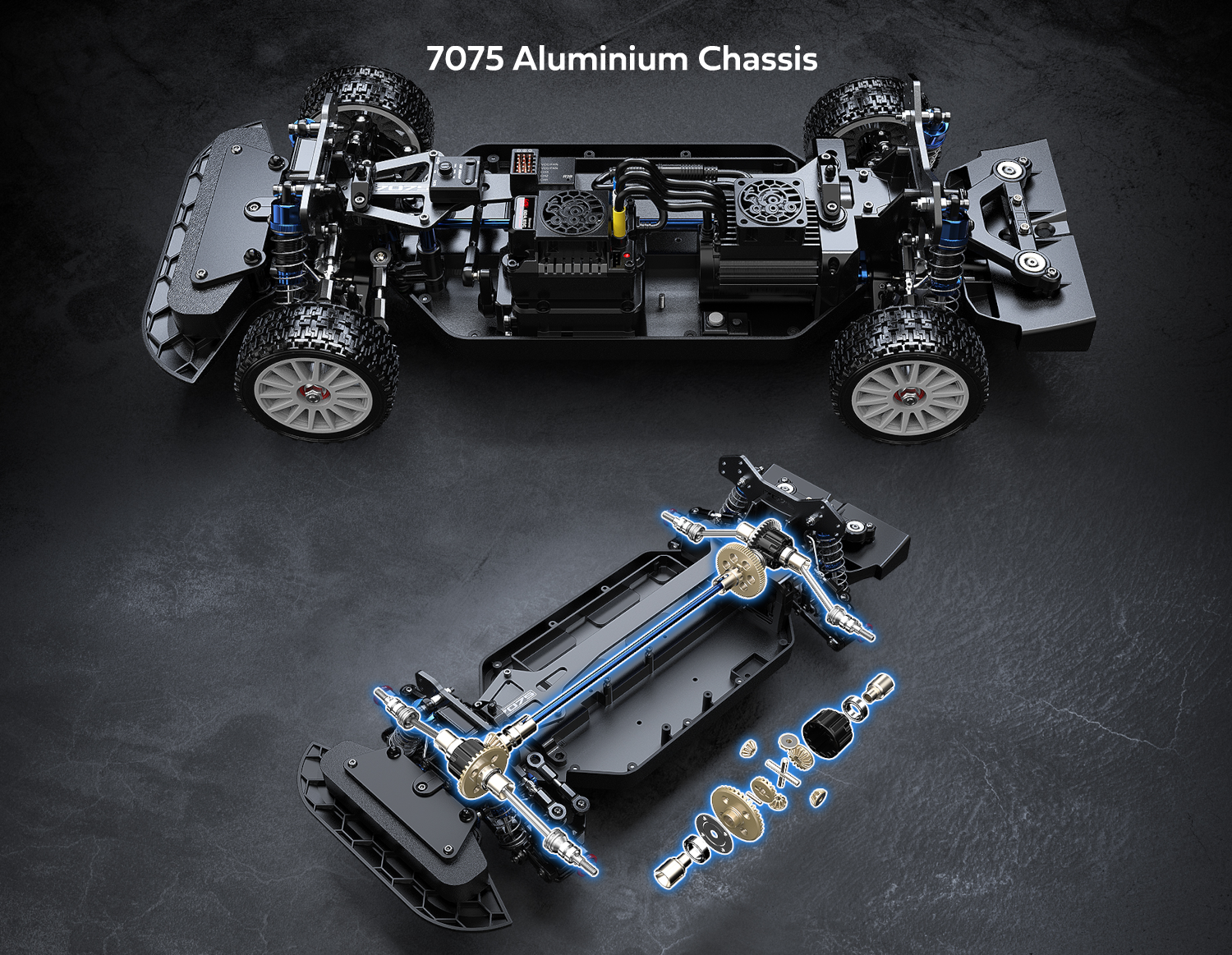 Hyper Go Citroen C3 WRC - 7075 Aluminium Chassis