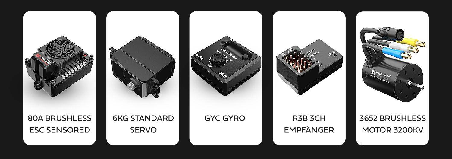 Hyper Go VW Polo R WRC 2015 Elektronikkomponenten