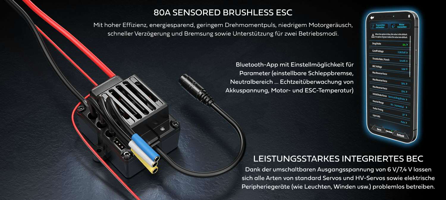 Hyper Go VW Polo R WRC 2015 80A Brushless ESC sensored