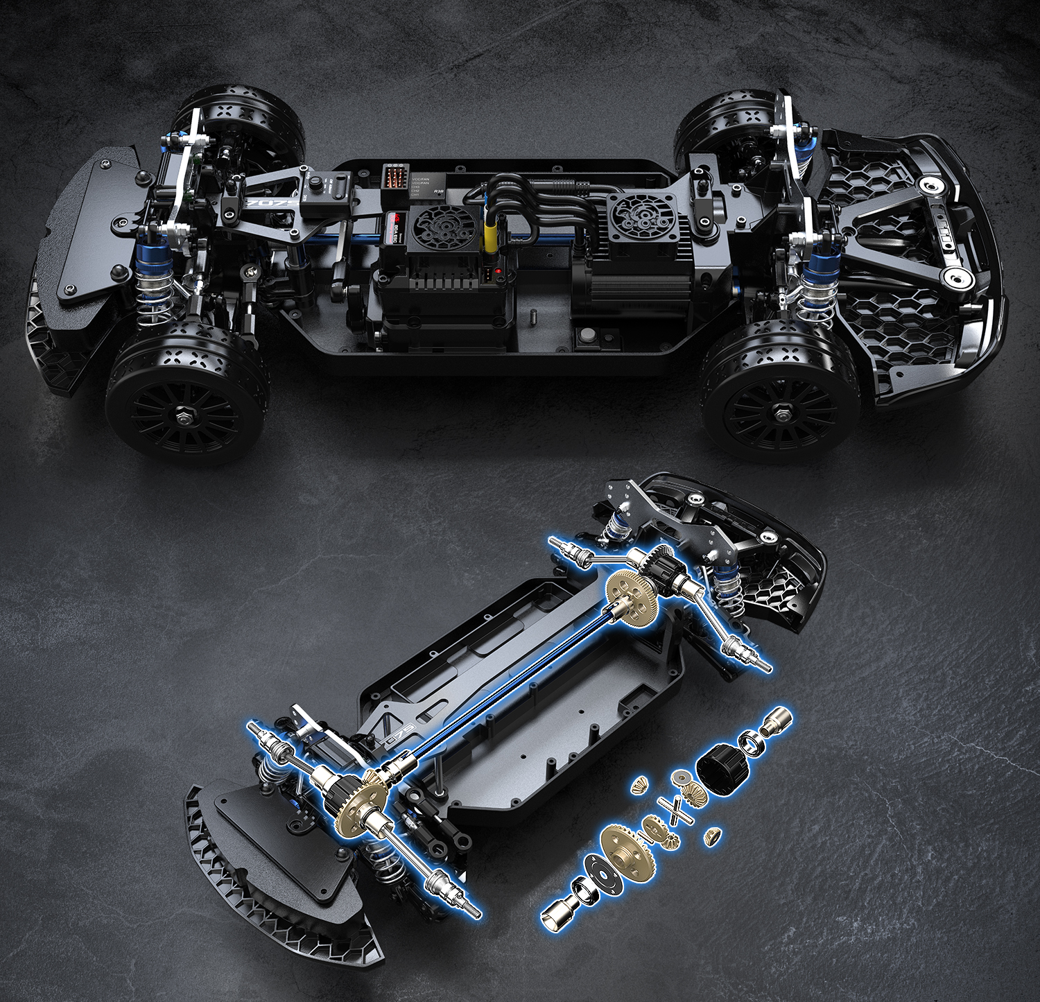 Chassis-Ansichten Hyper Go Ford Mustang Shelby GT500