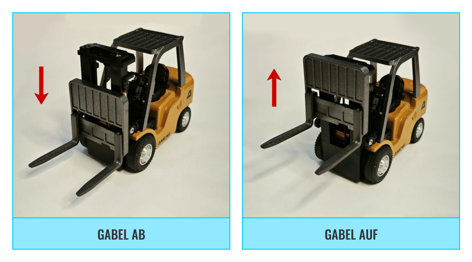 Amewi Mini-Gabelstapler Funktion Gabel auf, Gabel ab