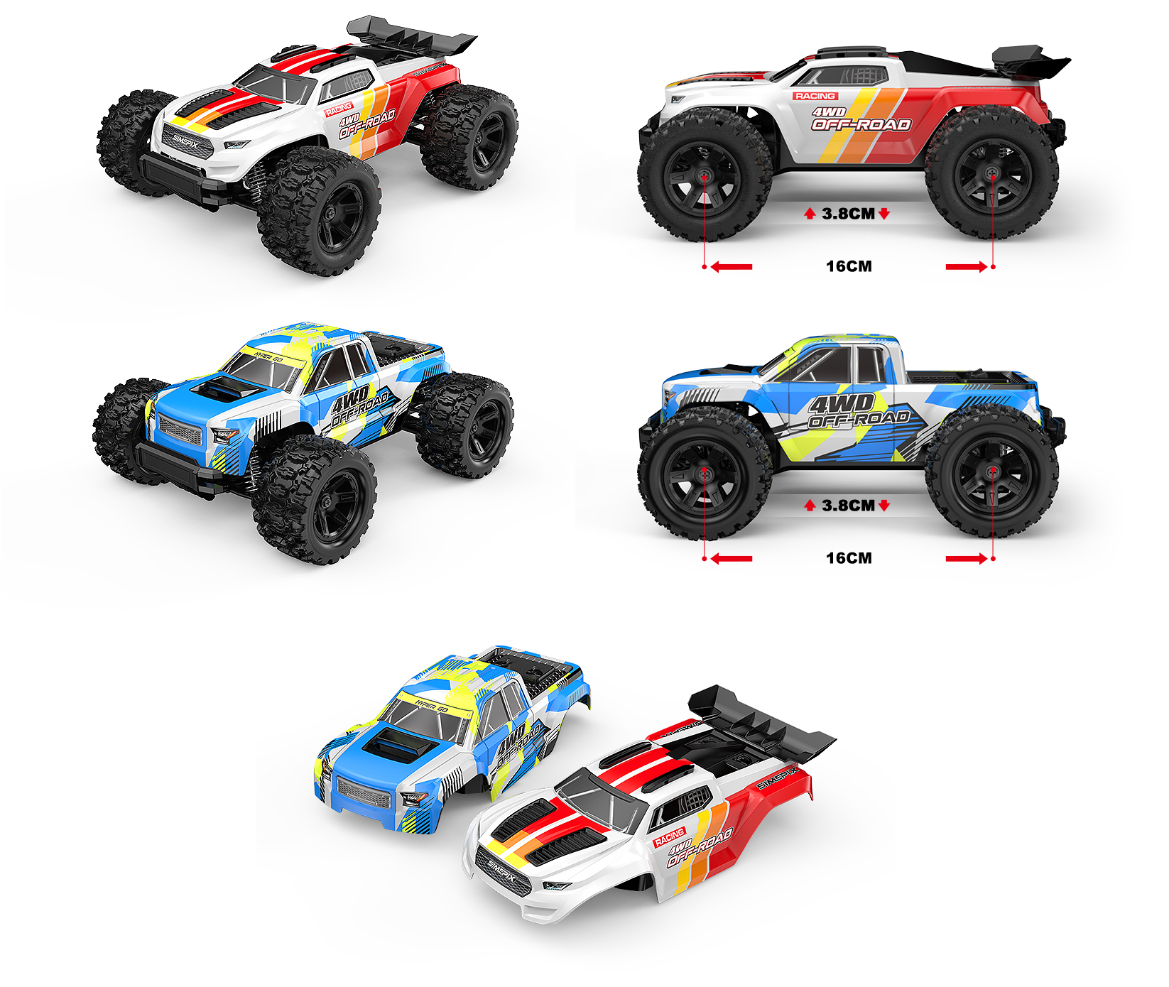 Amewi Hyper Go MTX18 Abmessung