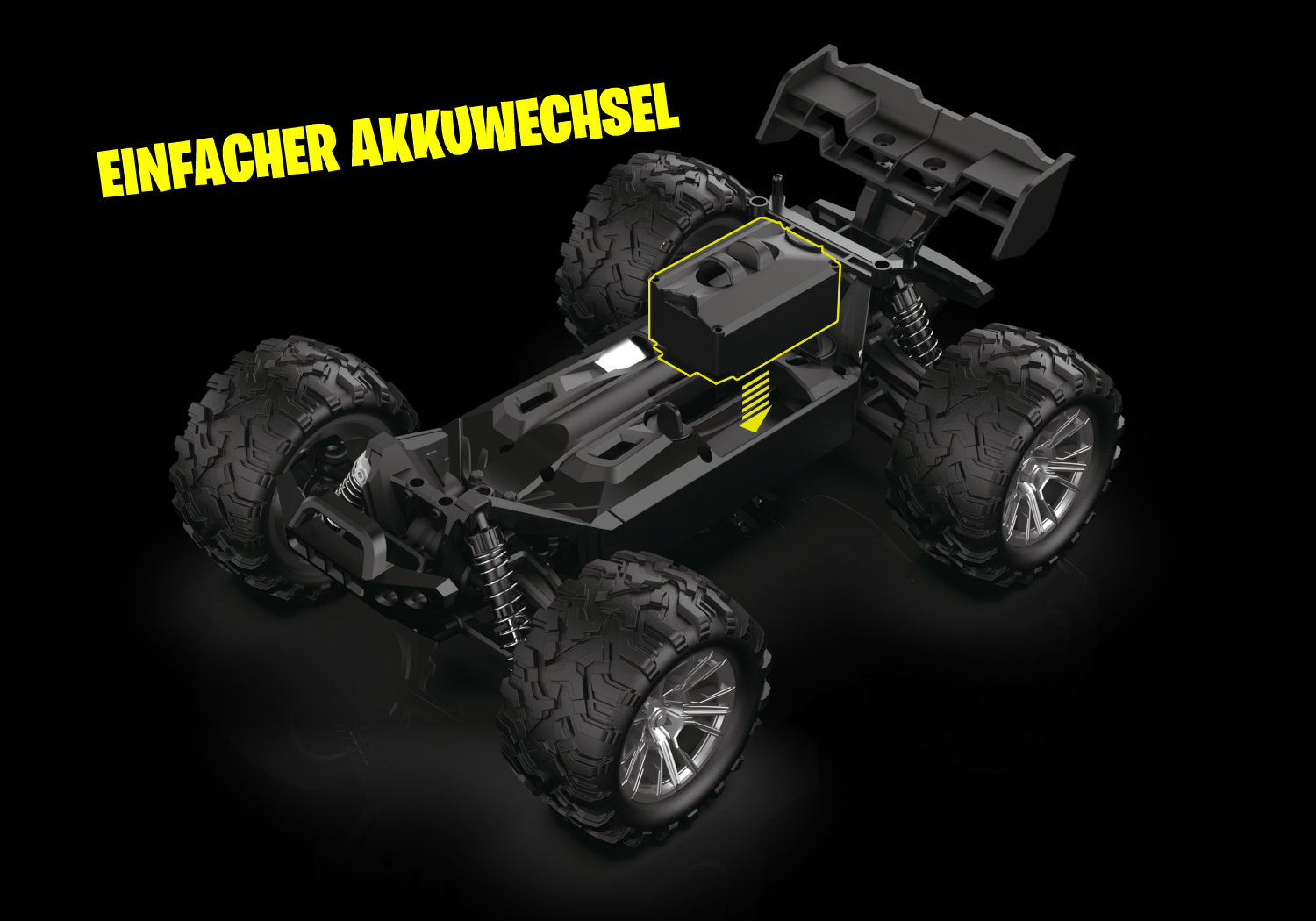 Amewi M-Land Truggy einfacher Akkuwechsel