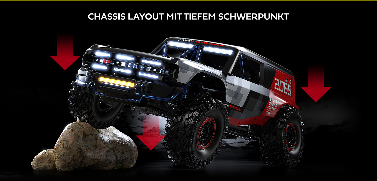 Hyper Go Ford Bronco R Baja 1000 niedriger Schwerpunkt