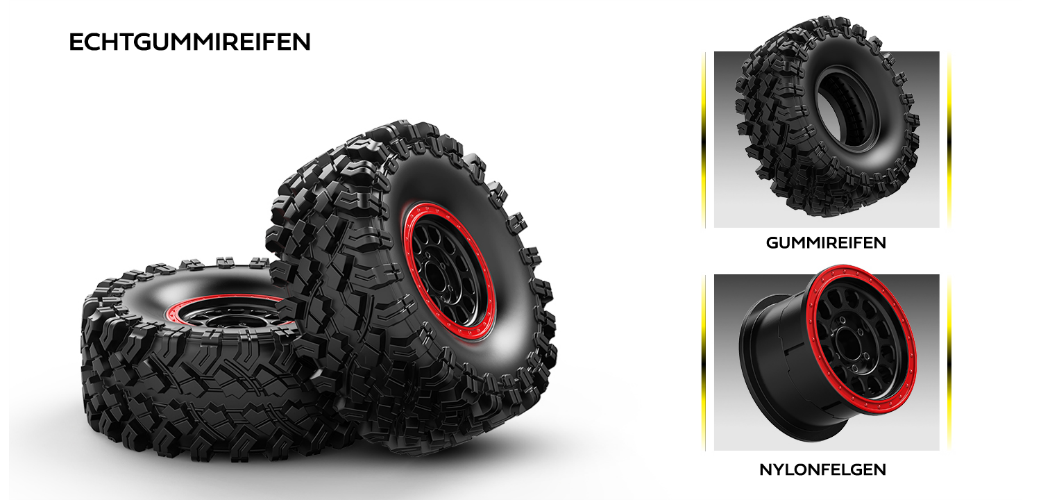 Hyper Go Ford Bronco R Baja 1000 Reifen und Felgen