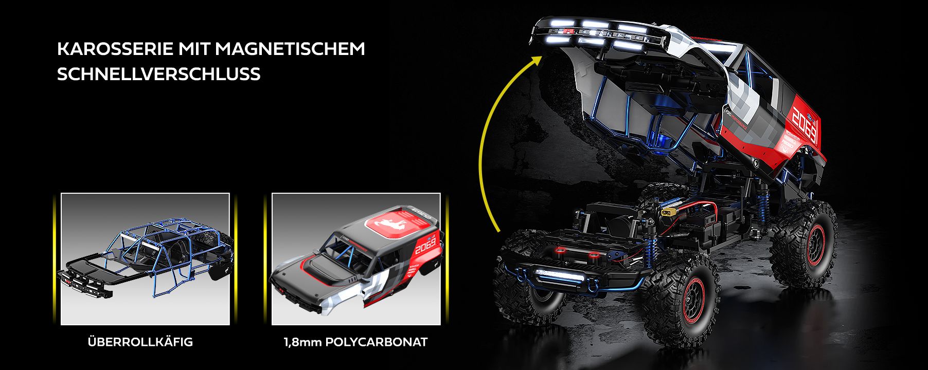 Hyper Go Ford Bronco R Baja 1000 Karosserie