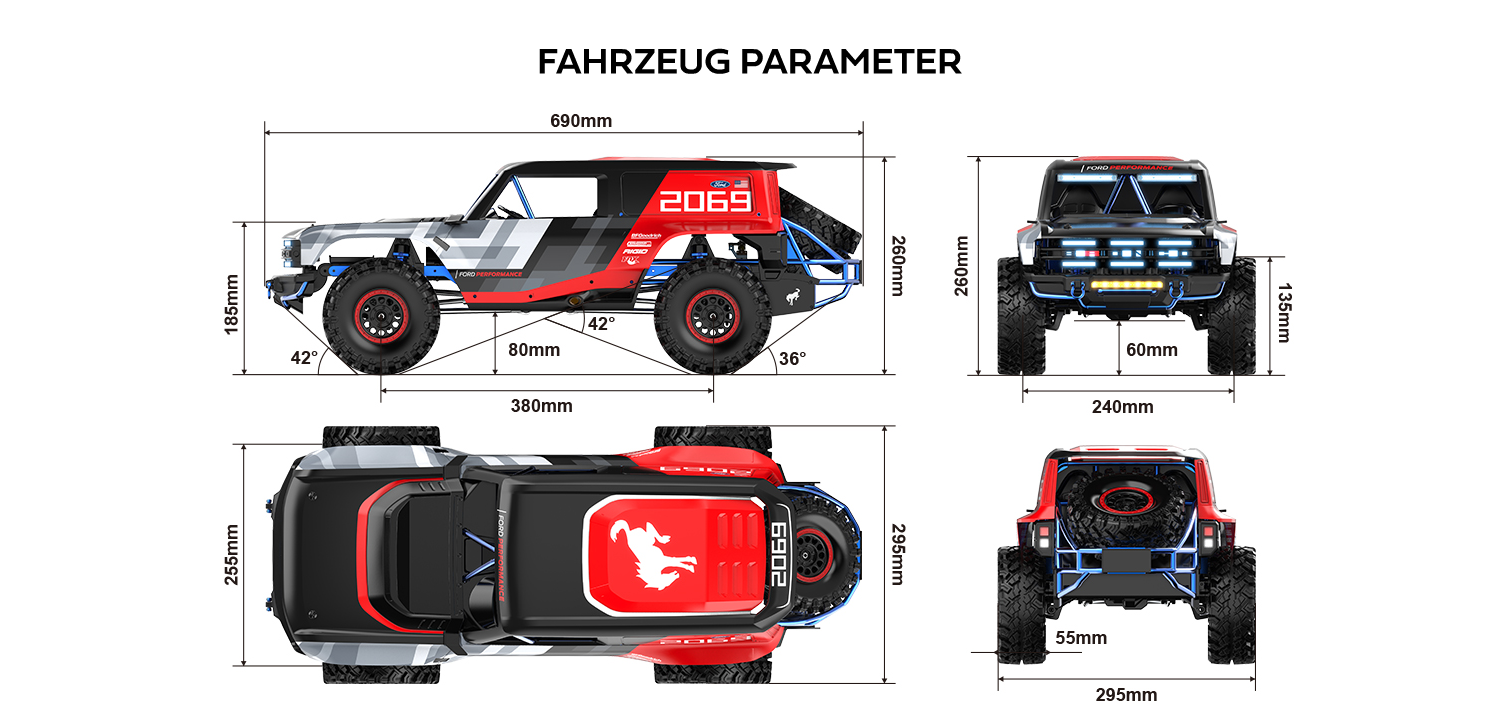 Hyper Go Ford Bronco R Baja 1000 Parameter