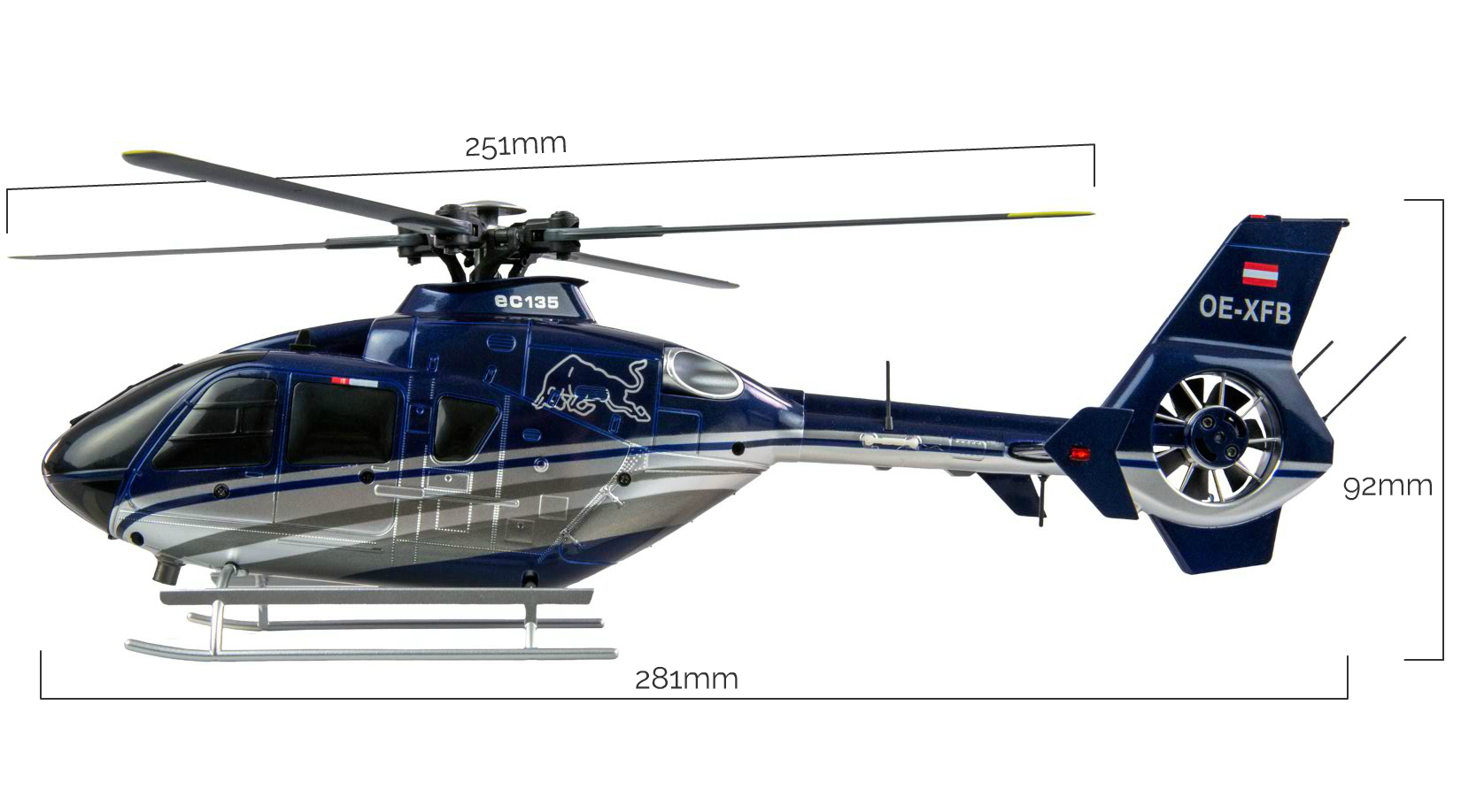 The Flying Bulls EC135 Abmessungen