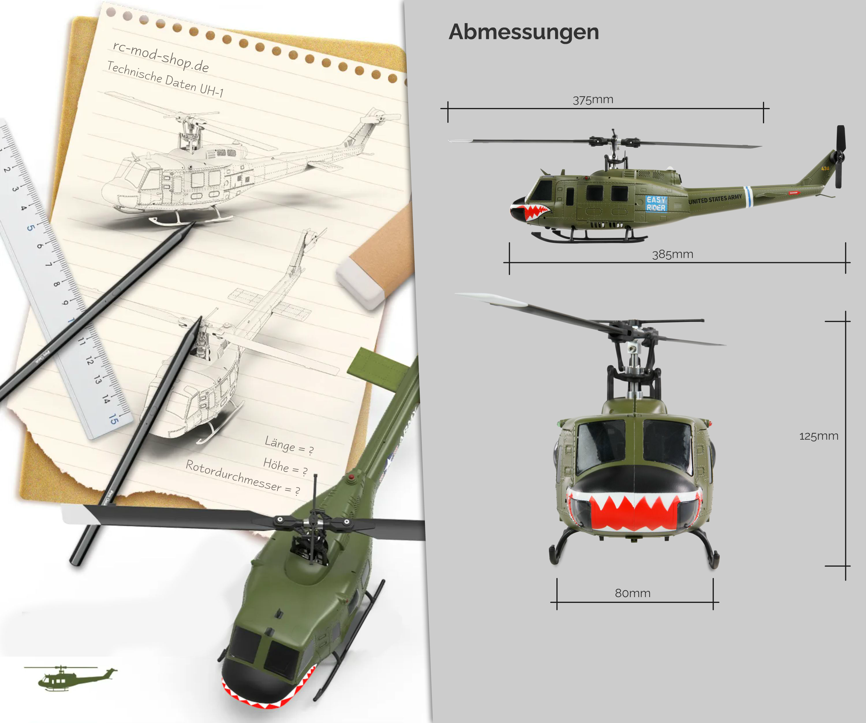 Technische Daten Bell UH1 Pro 25352