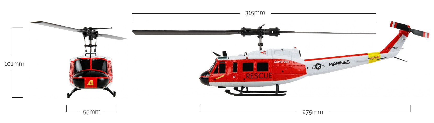 UH-1 Marines Rescue Abmessungen