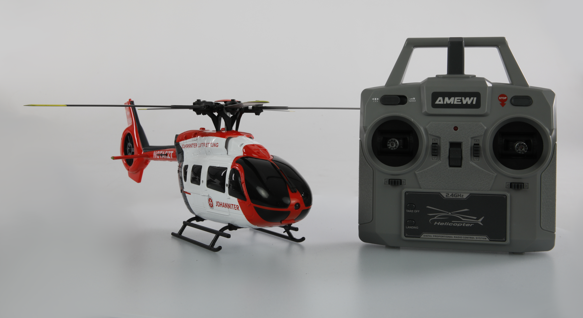 Amewi H145 Johanniter Helikopter - die Fernsteuerung