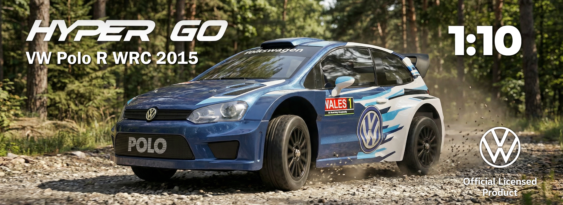 Hyper Go VW Polo R WRC 2015 1:10
