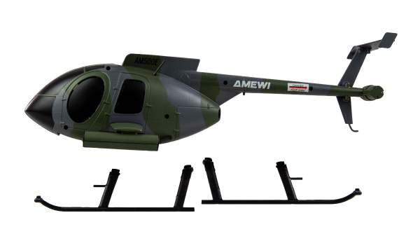 Rumpf Set Amewi MD500E Militär