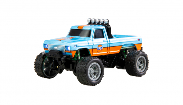 Amewi ferngesteuerter Mini Monstertruck Die Cast 1:64 90mm, RTR blau/orange