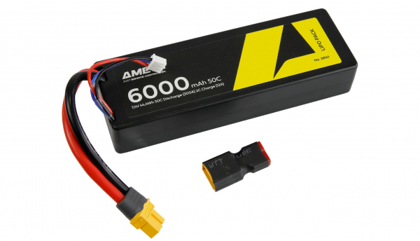 Amewi LiPo Akku 2S 7,4V 6000mAh 50C Hardcase XT60