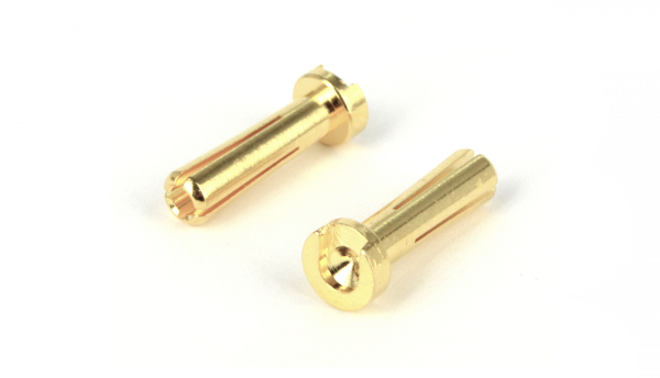 Goldkontaktstecker Low Profile 4mm, 2 Stück