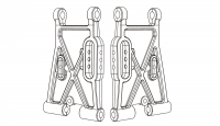 Vordere untere Querlenker Hyper Go 1:7