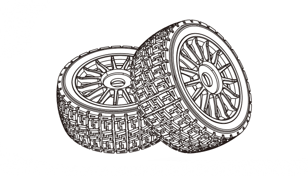 Kompletträder Set A Hyper Go 1:7