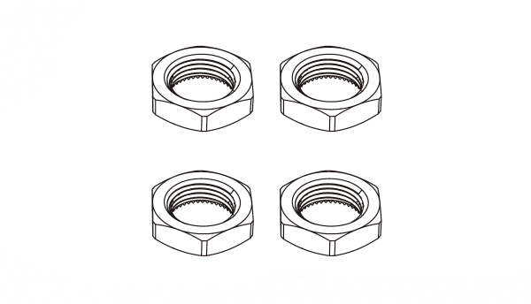 Radmuttern Hyper Go 1:7