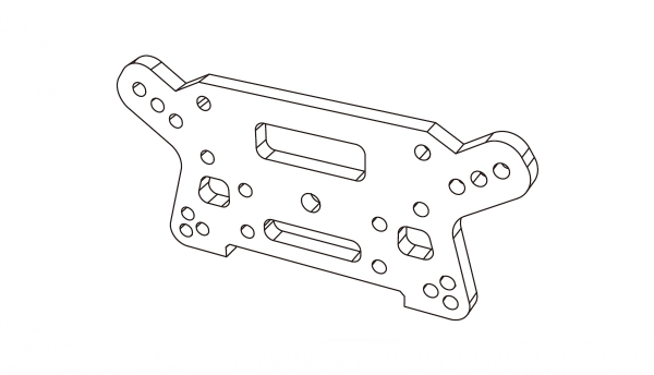 Hintere Dämpferbrücke Hyper Go 1:7