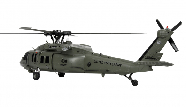 Amewi UH60 Black Hawk Marine RC Elicottero GPS Scala 1:47 – 6G/3D Brushless RTF Con Luci E Funzioni Automatiche