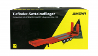 Amewi Tieflader-Sattelauflieger Dreiachser für Scania 1:18 rot