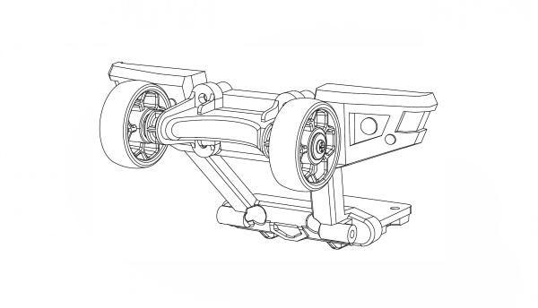 Hinterer Stoßfänger mit Wheelie Bar Hyper Go TX12