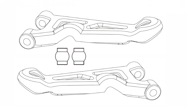 Vordere obere Querlenker Hyper Go Short Course Truck