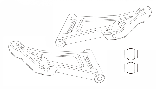 Vordere untere Querlenker Hyper Go Short Course Truck