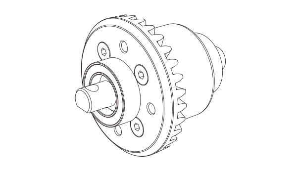 Vorderes Differential Hyper Go Short Course Truck