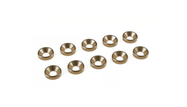 Unterlegscheiben konisch Aluminium M4 gun metal, 10 Stück