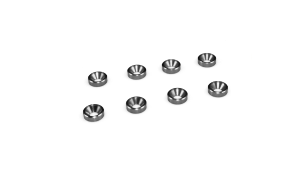 Alu Beilagscheibe für Senkschrauben, 4mm, schwarz