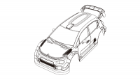 Karosserie Citroen C3 WRC 1:10 Hyper Go