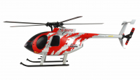 Amewi AFX MD500E Zivil brushless 4-Kanal 325mm Helikopter 6G RTF rot/silber