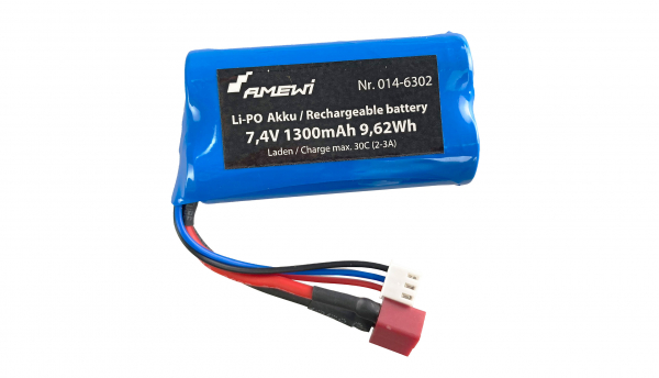 6051 Li-Ion Akku 7.4V 1300mAh T-Buchse