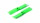 Propeller Bullnose Flat Head Nylonfaser 3030 M5 / 6mm Hub, grün