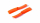 Propeller Bullnose Flat Head Nylonfaser 3545 M5 / 6mm Hub, orange