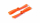 Propeller Bullnose Flat Head Nylonfaser 4045 M5 / 7,5mm Hub, orange