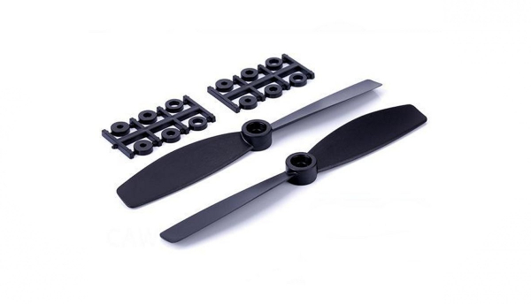Propeller Bullnose Flat Head Nylonfaser 6045 M5 / 7mm Hub, schwarz