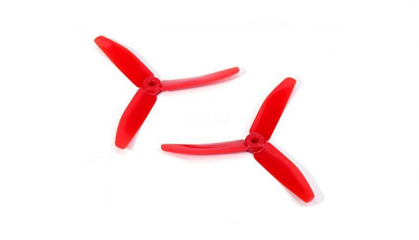 Propeller 3-Blatt Nylonfaser 5040 M5 / 7mm Hub, rot