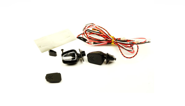 Rückspiegel schwarz mit LED